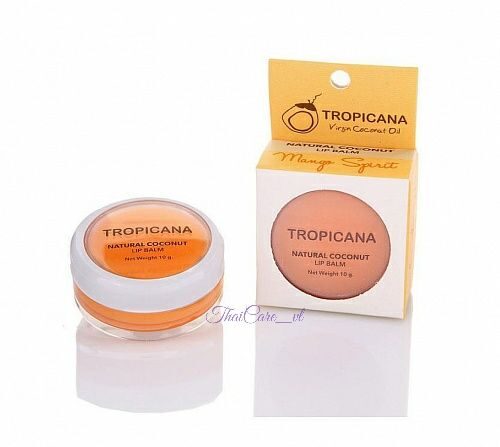 Бальзам для губ с кокосовым маслом TROPICANA Natural Coconut Lip Balm