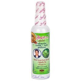 Травяной Спрей-сыворотка Баймисот против выпадения волос JINDA Herbal Serum Fresh Mee Leaf + Butterfly Pea 120 ml.