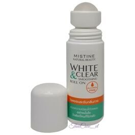 Роликовый дезодорант-сыворотка с отбеливающим эффектом Mistine Natural Beauty White & Clear Smoothing Roll-on Deodorant Alcohol Free, 50 мл.